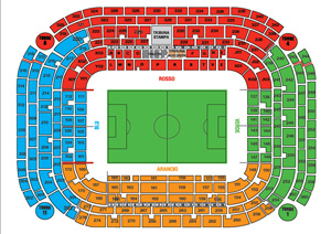 Mappa settori San Siro